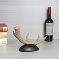 thumbnail image 4 of BKER Deer Horn Shape Wine Rack Resin Decorative Piece For Home Stylish Tabletop Ornament Unique Animal Wine Stand For Living Room And Kitchen Décor Wine Rack Resin Decorative Items, 4 of 7