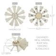 thumbnail image 3 of Buzzy Bees Galvanized Metal Windmill Blade Wall Hanging 8.25x8.25, 3 of 4