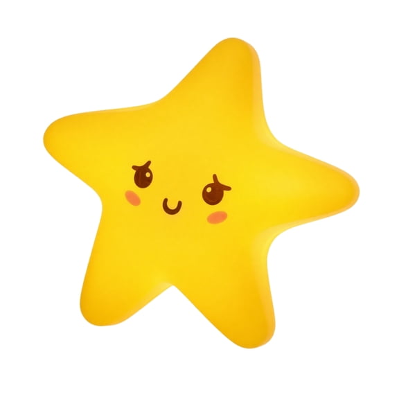 Star Night Light, Magnetic Silicone Tap Lamp, Cute Smiling Face, Rechargeable Touch Control, Soft Glow for Kids Nursery Bedroom Bedside Decor, Yellow