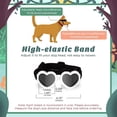 thumbnail image 3 of Gafas de sol para perros CHAO forma de corazón ajustables resistentes al viento Y a los rayos UV Color Blanco, 3 of 5