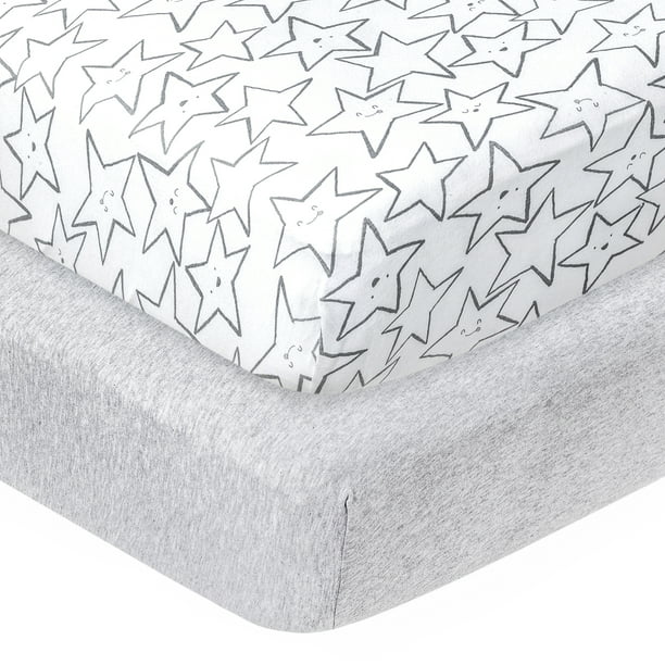 Little Stars Organic 100 Pure Cotton Jersey Knit Fitted Crib