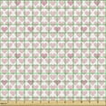 thumbnail image 2 of Ambesonne Valentine's Day Fabric by the Yard Upholstery, Romantic Love Theme, 10 Yards, Rose Pale Pink White, 2 of 5