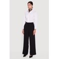 thumbnail image 3 of Women's Crepe Knit High Waisted Wide Leg Dress Pants, 3 of 5