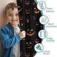 thumbnail image 3 of Blackout Kids Curtains,Black Halloween Pumpkin Faces Childrens Insulated Curtains Set Of 2,Bedroom Essentials,Toddler Room Decor 42"x63", 3 of 5