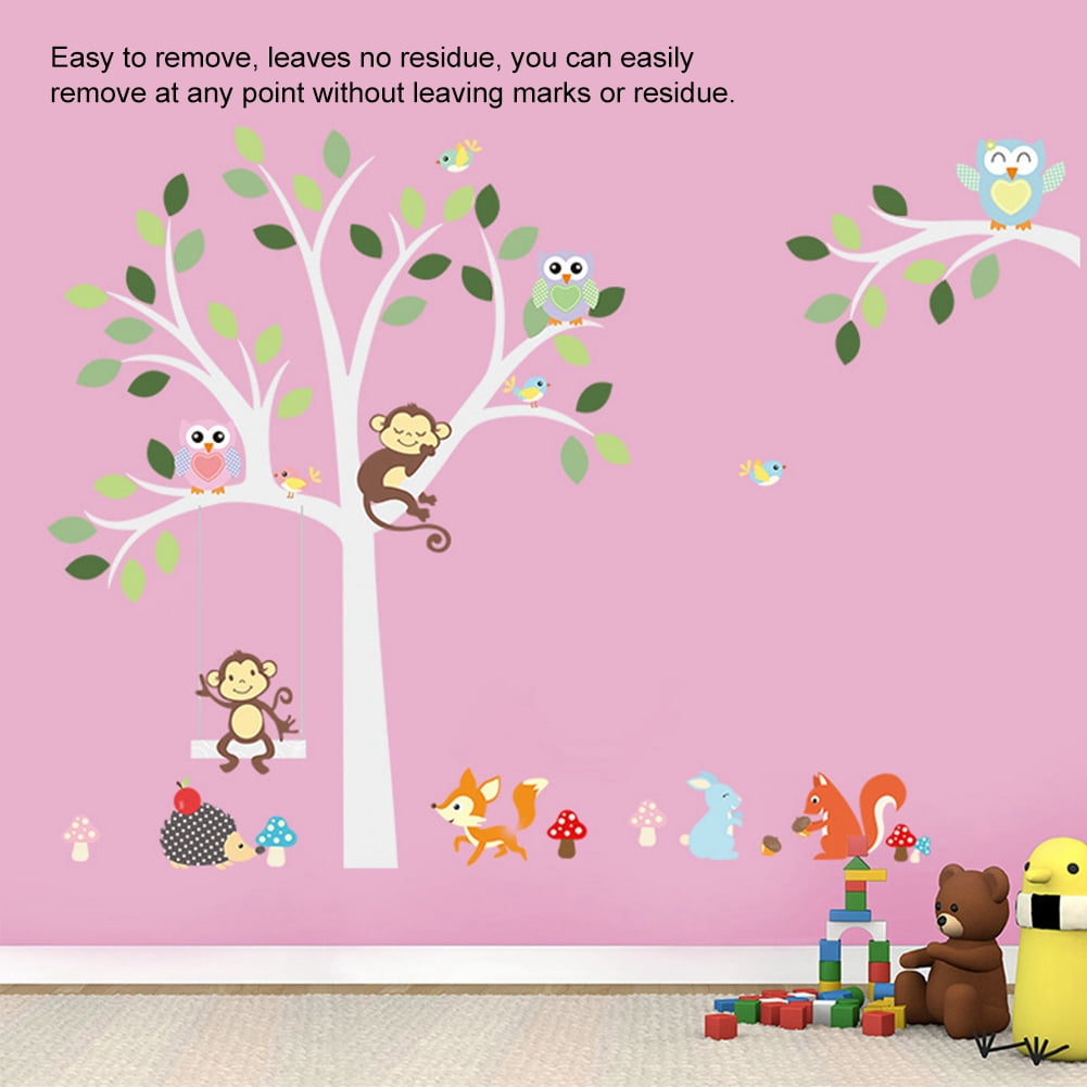 Fyydes Nursery Stickers,Animals Pattern Removable Wall Stickers Decal