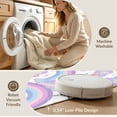 thumbnail image 5 of ODIKA Kawaii Galaxy Tie Dye Shaped Floormat Pink Mermaid Playful for Playroom, Bedroom, Reading Nook, Pet Friendly & Kids Safe Play, 5 of 7