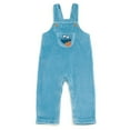 thumbnail image 3 of Sesame Street Cookie Monster Corduroy Ribbed Overall and T-Shirt Outfit Set Newborn to Infant, 3 of 5