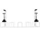 thumbnail image 2 of Under Desk Organiser Cable Management Rack Wire Management Home Use Simple Design Iron 14.2×4.5×1.7in Avoid Short Circuit 1Pack, 2 of 5