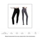 thumbnail image 5 of Minnieouse Pantalones de yoga elásticos de cintura alta para mujer para correr, pantalones deportivos de poliéster para entrenamiento, mallas Prendas para la parte inferior del cuerpo Negro S, 5 of 6
