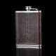 thumbnail image 3 of Flagon 304 Stainless Steel Leather Hip Flask, 8 Oz Wine Jug Whiskey Wine Pot Men Outdoor Travel Flagon-Black, 3 of 5