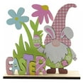 thumbnail image 1 of Easter Tabletop Decoration Signs, Easter Table Centerpieces Wooden Bunny Gnomes Decorations Family Signs for Spring Holiday Easter, 1 of 2