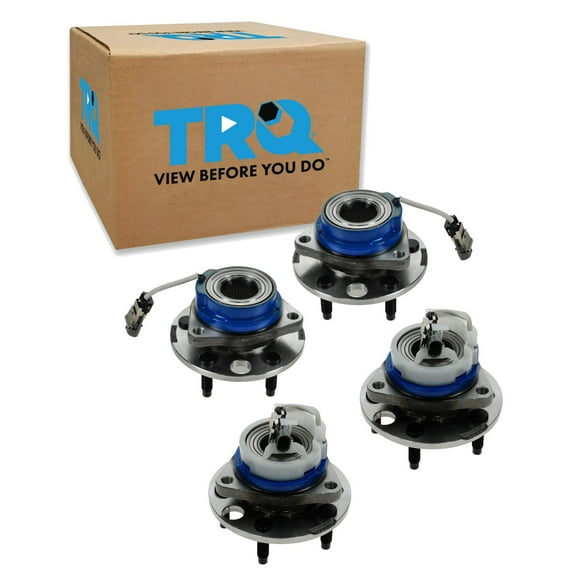 TRQ Wheel Hub & Bearing Front & Rear Kit Set of 4 for Buick Chevy Olds Pontiac BHA50051 Fits select: 2002-2006 BUICK RENDEZVOUS, 2002-2004 CHEVROLET VENTURE