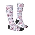 thumbnail image 3 of Picia Women Crew Soft Moisture-wicking Socks Butterflies in Pastel Pattern Design Cotton Socks, One Size fit All, 3 of 9