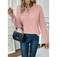 thumbnail image 3 of Suéteres EVALESS para mujer, a la moda, de otoño, de punto trenzado, rosa, 3 of 6