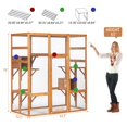 thumbnail image 4 of Topcobe 70" Large Wooden Cat Enclosure 6 Platforms for Multiple Cats Outdoor Cat Cage, Orange, 4 of 11