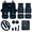 Blue Butterflies, variant on Colorful Butterfly Pattern 17 Pcs Car Seat Cover Set for Women, Anti Fade Car Seat Covers with Decor Car Armrest Cushion for Cars Interior