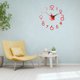 thumbnail image 4 of Etiqueta engomada del reloj de pared 3D DIY Reloj colgante Calcomanía autoadhesiva Decoración Etiqueta de reloj de pared, Rojo kenally HA004428-01, 4 of 6