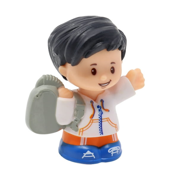 Replacement Part for Collectible Fisher-Price Little People Airport School Zoo Train or Dollhouse Playset DYP25 - Replacement Asian Boy Figure Koby Carrying Backpack