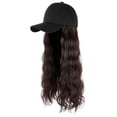 thumbnail image 3 of POINTERTECK Baseball Cap Hair Wave Curly Hairstyle Adjustable Wig Hat Attached Long Hair, 3 of 5