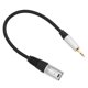 thumbnail image 2 of Cable estéreo blindado de 0,3 metros con conector jack macho de 3,5 mm a conector XLR macho de 3 pines para grabación de audio con micrófono., 2 of 8