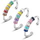 thumbnail image 1 of Anillos esmaltados para mujeres con ansiedad, para mi hija, antiansiedad, anillos giratorios multicolores de acero inoxidable para aliviar el estrés con cuentas, tu ansiedad es L, 1 of 5