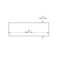 thumbnail image 3 of Dulles Glass 6" x 18" Rectangle Floating Glass Shelf - Shelf Only - Tempered - 1/4" Thick - Flat Polished, 3 of 7