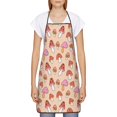 thumbnail image 2 of Zufioo 70s Mushroom Print Tie-up Apron, Unisex Kitchen Apron - Oil-proof, Stain-proof and Waterproof, Suitable for Restaurants and Service Industries-One Size, 2 of 9