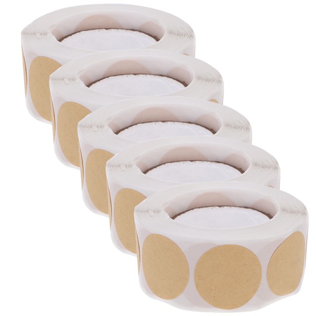 Shisuyan 5 Rolls of Colored Dot Stickers Round Label Sticker Round Classification Stickers Label Sticker