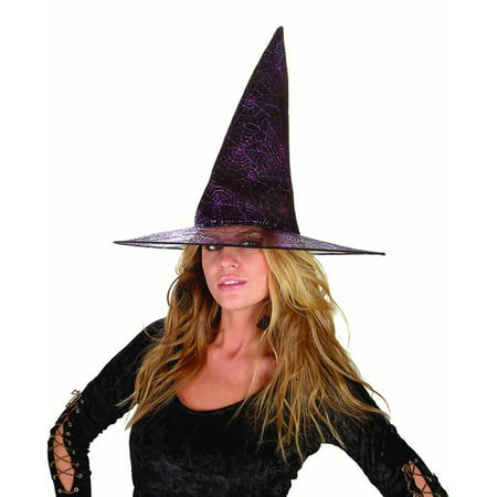 Purple Glitter Child Witch Hat