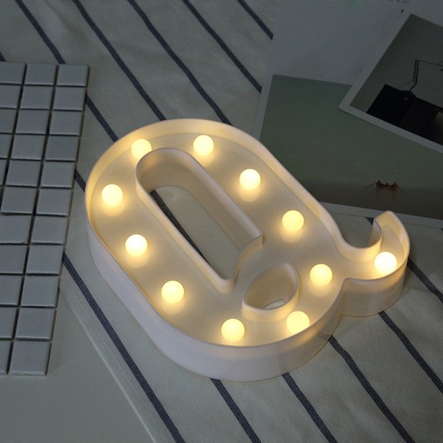 Birdeem Alphabet Led Letter Lights Light Up White Plastic Letters Standing Hanging A-M &