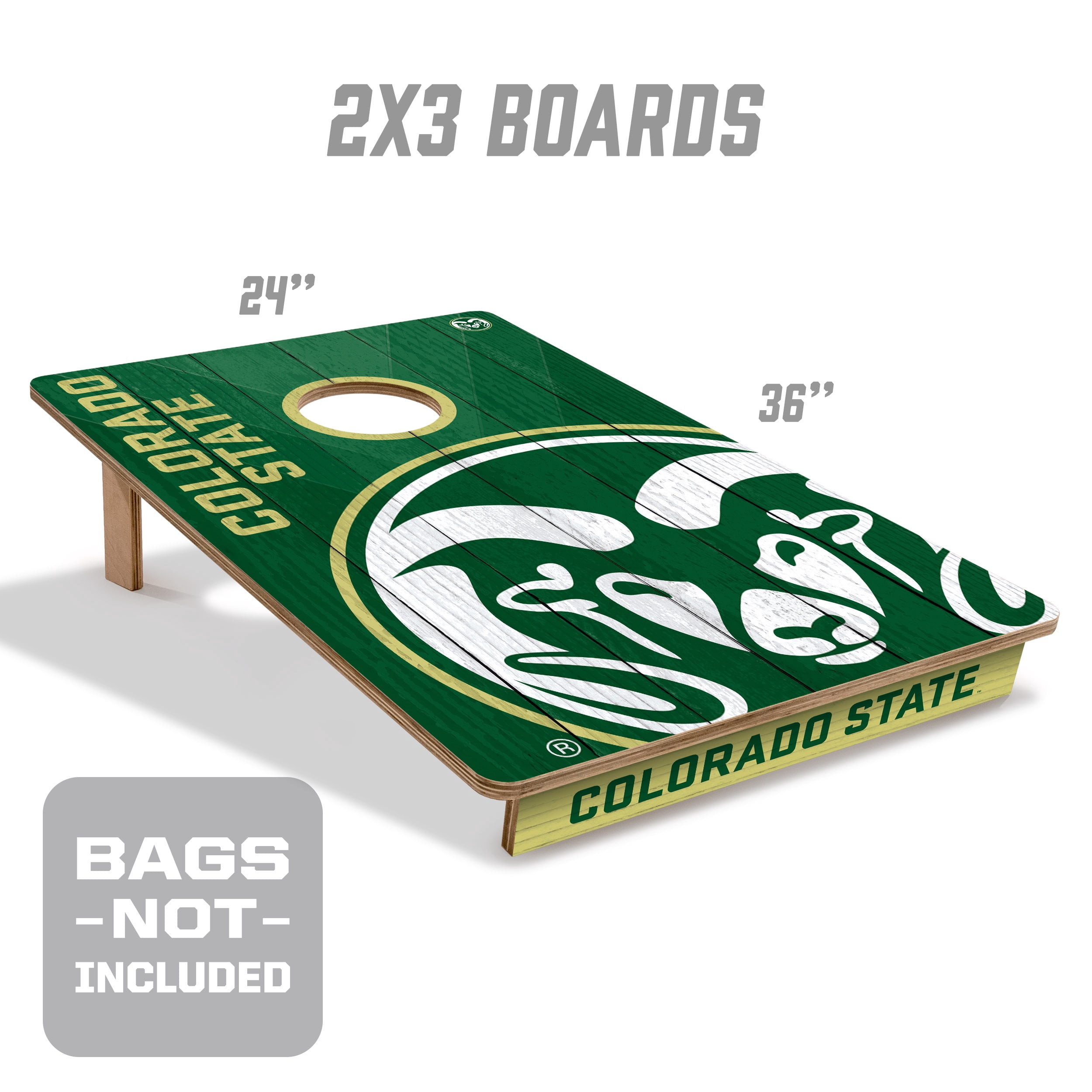 YouTheFan NCAA Colorado State Rams 2' x 3' Cornhole Game No Bags