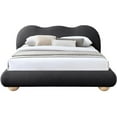 thumbnail image 4 of Maklaine Contemporary Boucle Fabric Full Bed in Black Finish, 4 of 9