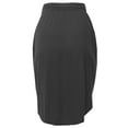 thumbnail image 4 of A2Y Women's Elastic Waist Self Tie Tulip Hem Side Pocket Skirt Ash Grey L, 4 of 5