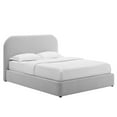 thumbnail image 2 of Keynote Curved Queen Platform Bed in Heathered Weave Light Gray, 2 of 9
