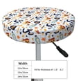 thumbnail image 4 of Wukai Pirate skulls Bar Chair Covers,Barstool Covers Round, Stretch Round Bar Stool Covers,Washable Stool Cushion Slipcovers for 11-14 inch-, 4 of 7