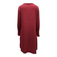 thumbnail image 5 of Oksale Womens Sweater Dress for Fall Casual Crewneck Knit Dresses with Pockets Long Sleeve Mini Dress Slouchy Comfy Bodycon Outfits 2025 Red XL, 5 of 7