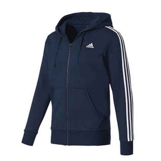 adidas essentials 3 stripe hoodie
