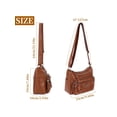 thumbnail image 3 of Gustave PU Leather Crossbody Bag for Women Soft Lightweight Shoulder Handbag Satchel Purse with Multi Zipper Pocket - Brown, 3 of 8
