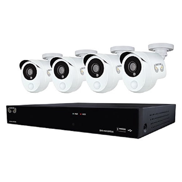 Refurbished Night Owl Security B-10PH-841-PIR 8 Channel HD DVR with 1 TB HDD and 4 x 1080p Wired Infrared Cameras