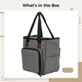 thumbnail image 5 of Knitting Organizer Tote Bag,Portable Storage Bag for Yarns,Oxford cloth woven handbag,multifunctional storage tote bag,long-lasting zipper and shoulder straps(Gray), 5 of 5