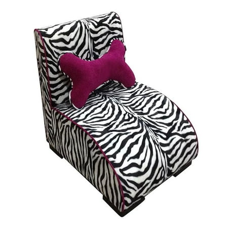 Ore Furniture HB4297 22.75 in. Zebra Lounge Upholstered Pet Furniture
