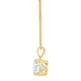 thumbnail image 3 of 3 ct Brilliant Round Cut Solitaire Simulated Blue Diamond 18K Yellow Gold Pendant with 16" Chain, 3 of 3