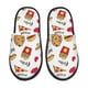 thumbnail image 1 of Fotbe Fast Food Pantuflas Peludas para Mujer con Estampado, Zapatillas de Peluche, Zapatos de Invierno para Casa, Uso Interior y Exterior-Medium, 1 of 8