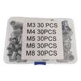 thumbnail image 1 of Kit de 150 herramientas para tuercas remachables de acero inoxidable 304, insertos roscados de cabeza plana premium, surtidos para metal y fibra de vi, 1 of 9