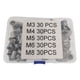 thumbnail image 1 of Kit surtido de 150 tuercas remachables M3, M4, M5, M6 y M8 de cabeza plana profesional premium para equipos mecánicos y otros., 1 of 9