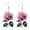 F, variant on Romantic 2D Flat Rose Forest Flower Earrings Retro Art Earrings I4K9