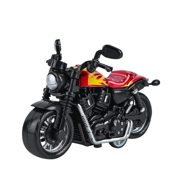 Modèle Réduit de Moto en Alliage pour Enfants, Voiture Jouet, Véhicule Moulé sous Pression de 3,6 Pouces, Collection de Moto de Simulation pour Enfants, Jouet à Rétrofriction pour Garçons et Filles