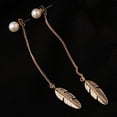 thumbnail image 2 of Pendientes de hoja con estilo, joyería con forma de gota, accesorios de joyería con forma de gota larga, 2 of 5