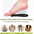 thumbnail image 2 of Bukihome Arch Support Shoe Insoles for Flat Feet – 3 Pairs Gel Arch Inserts for Plantar Fasciitis Relief, Adhesive Arch Pads to Relieve Pressure & Foot Pain (S, Black), 2 of 7