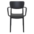 thumbnail image 3 of Compamia Lisa Outdoor Dining Arm Chair in Black Finish, 3 of 7